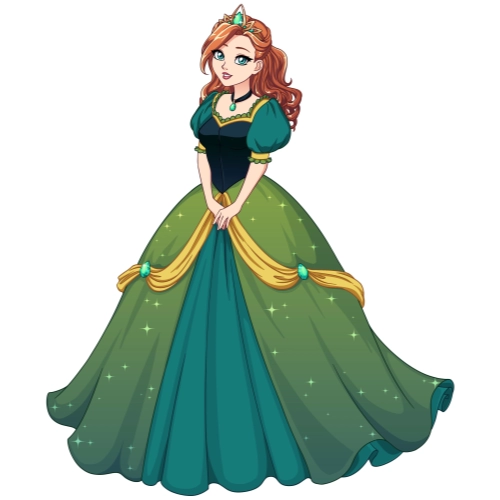 Princess Theme Party Supplies | Emerald Royal Princess Cutout | Birthday Party Décor